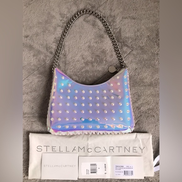 ❌❌❌SOLD❌❌❌STELLA MCCARTNEY Mini Falabella Spike Holographic Shoulder Bag - Picture 6 of 14